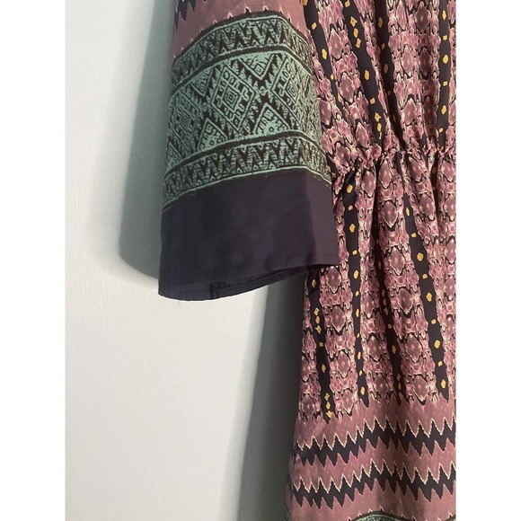 Steezyer Tribal Boho Dress Teal Navy Rose Pink Size Small - Picture 5 of 6